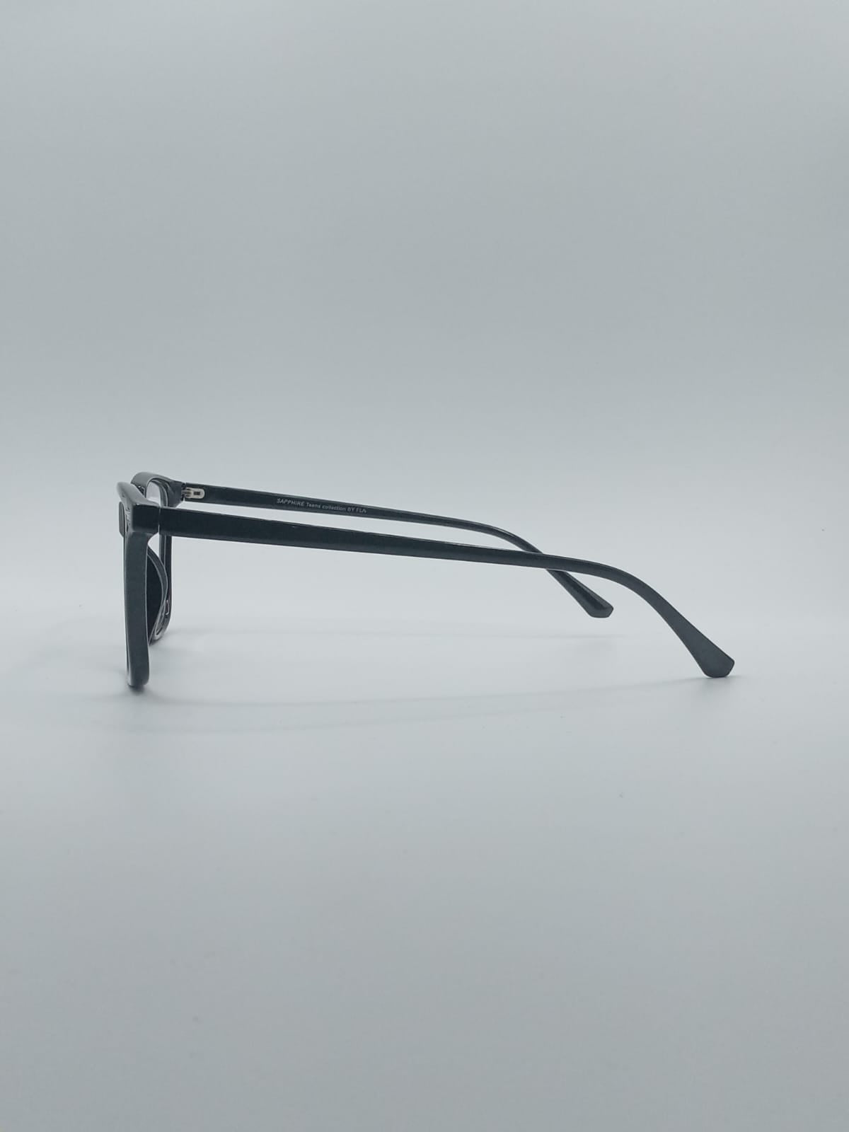 Acetate Black Frame Unisex Optics-041