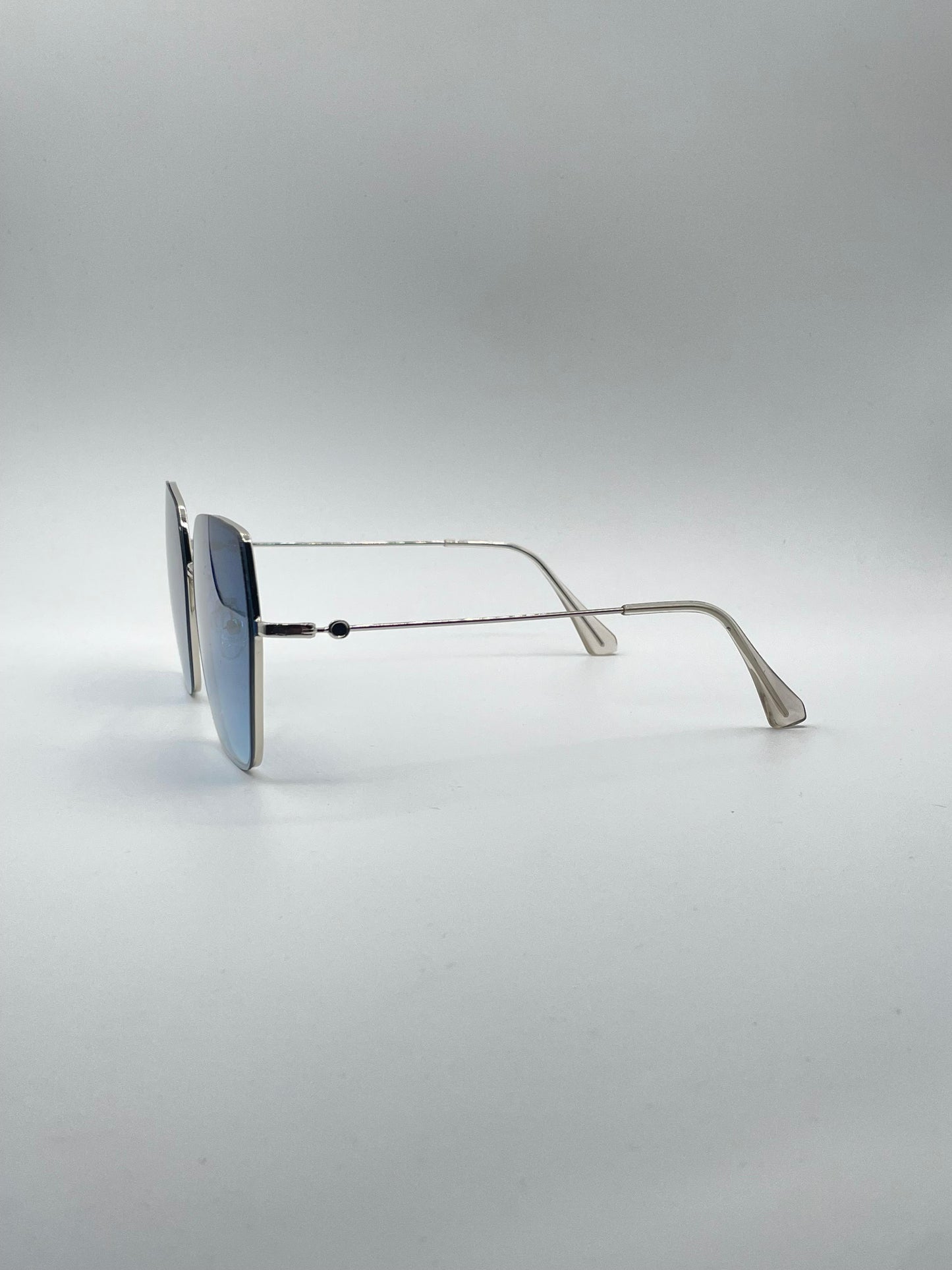 Geometrical Thin Black Frame Women's Sunglasses-155