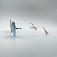 Geometrical Thin Black Frame Women's Sunglasses-155