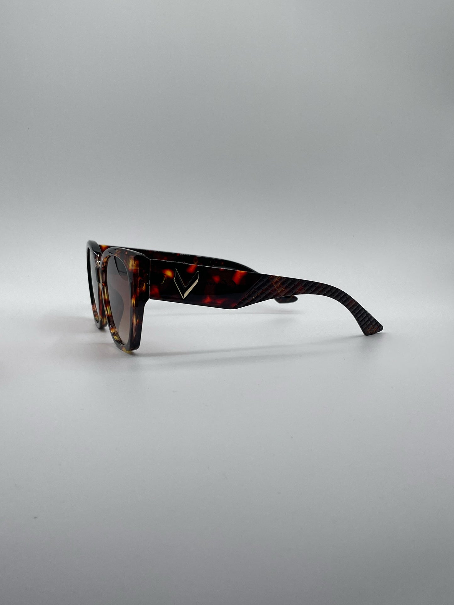Cat Eye Brown Camo Frame Women's Sunglasses-173