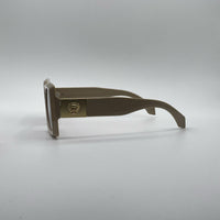 Square Beige Frame Women's Sunglasses-191