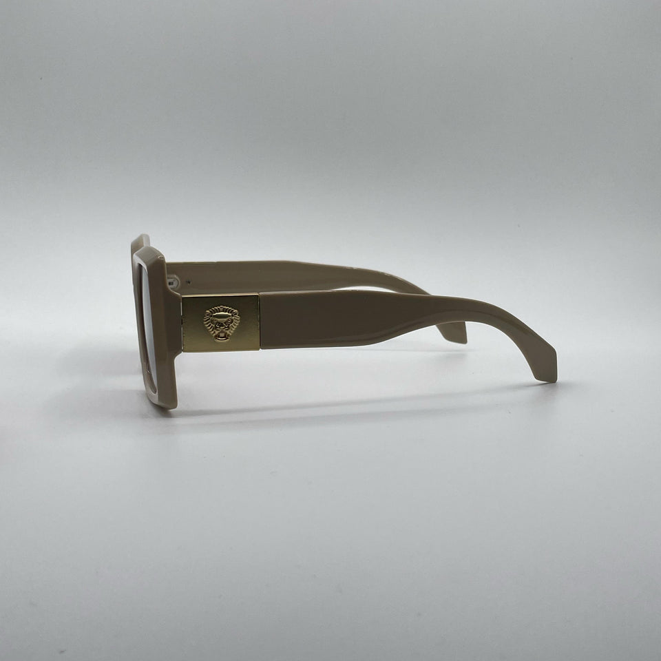 Square Beige Frame Women's Sunglasses-191