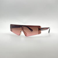 Shield Red Frame Women Sunglasses-119