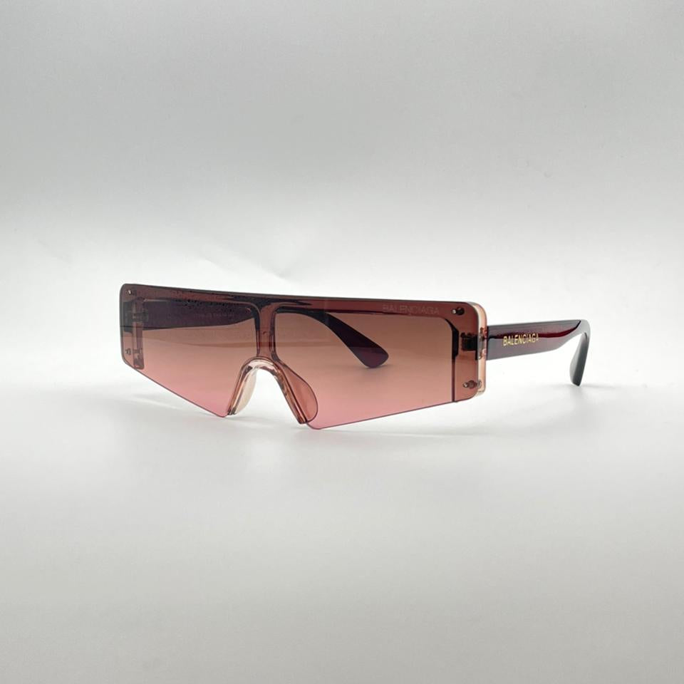 Shield Red Frame Women Sunglasses-119