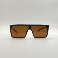 Flat Top Brown Frame Men's Sunglasses-103