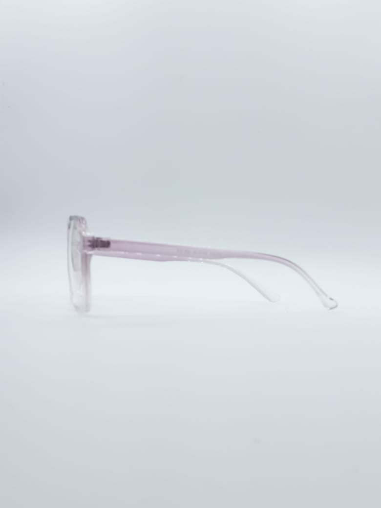 Geometrical Pink & White Frame Unisex Optics-125