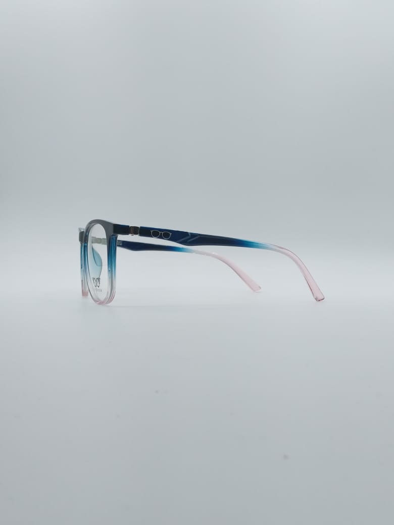 Acetate Blue & White Frame Kids Optics-130