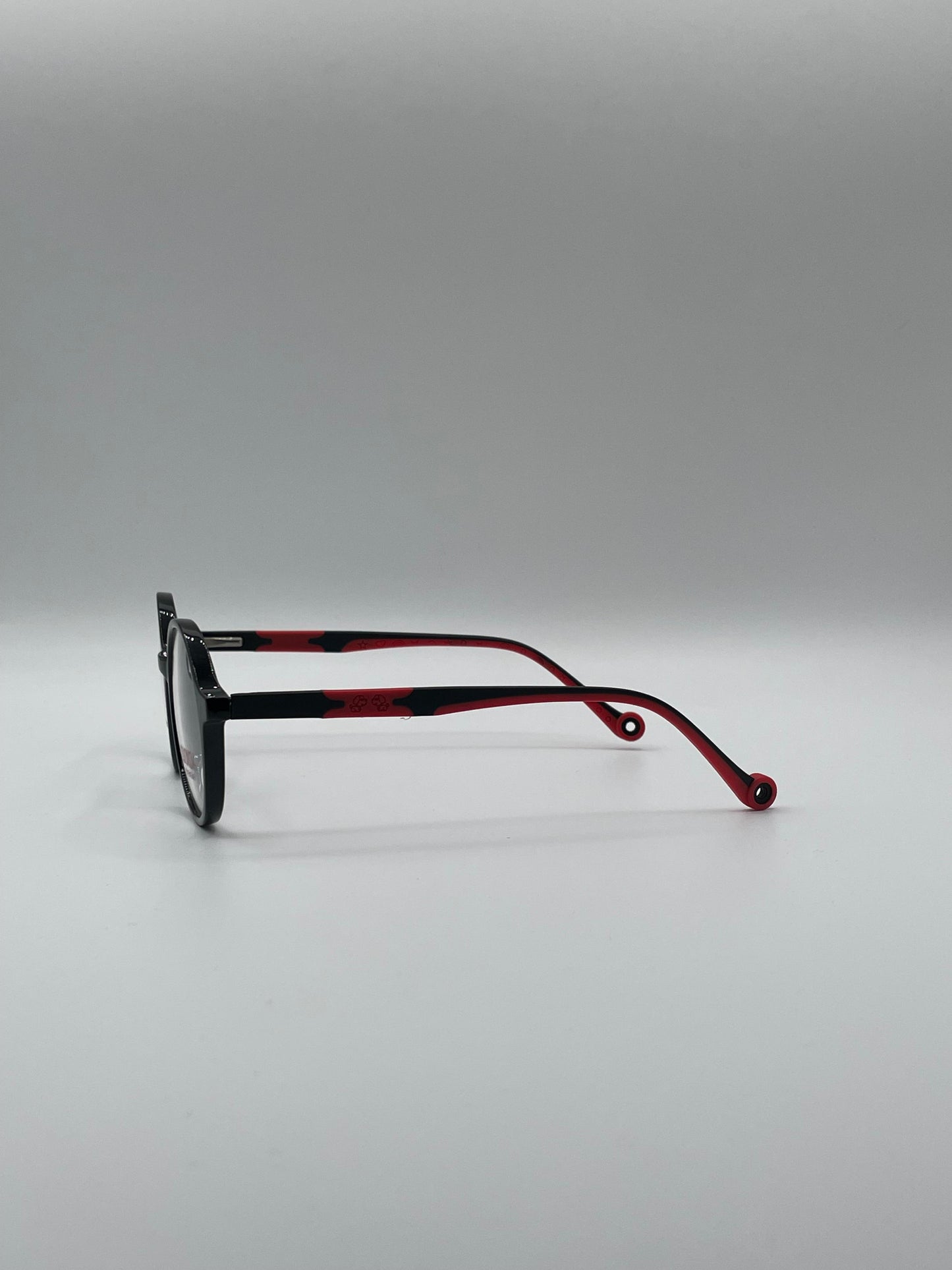 Soft Square Red & Black Frame Kids Optics-300