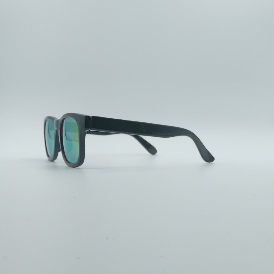 Acetate Black Frame Kids Sunglasses-052