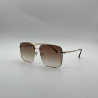 Soft Square Golden Frame Sunglasses-132