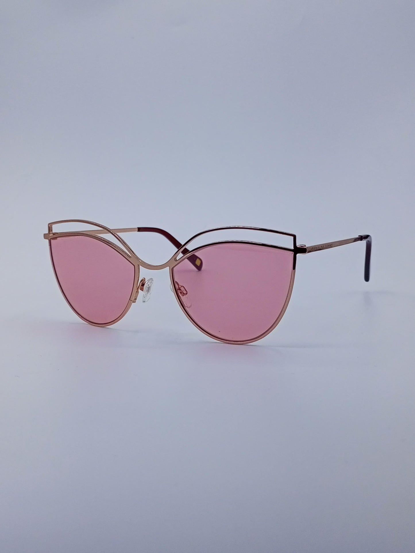 Cat Eye Thin Golden Frame Women's Sunglasses-206
