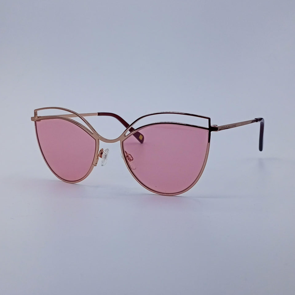 Cat Eye Thin Golden Frame Women's Sunglasses-206