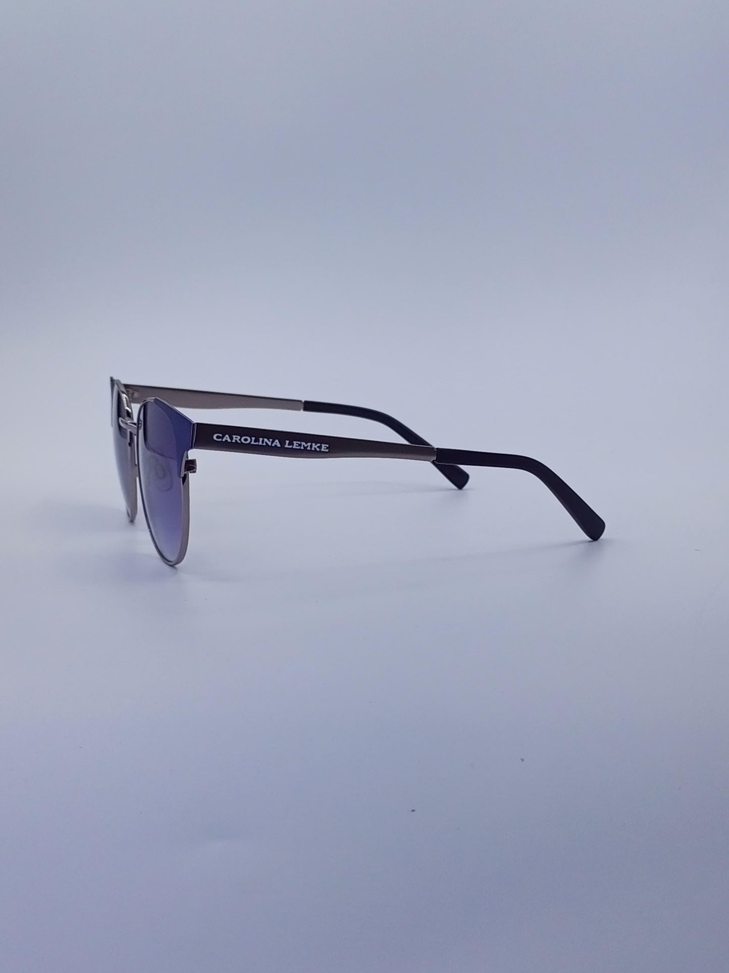 Circular Thin Grey Frame Women's Sunglasses-211