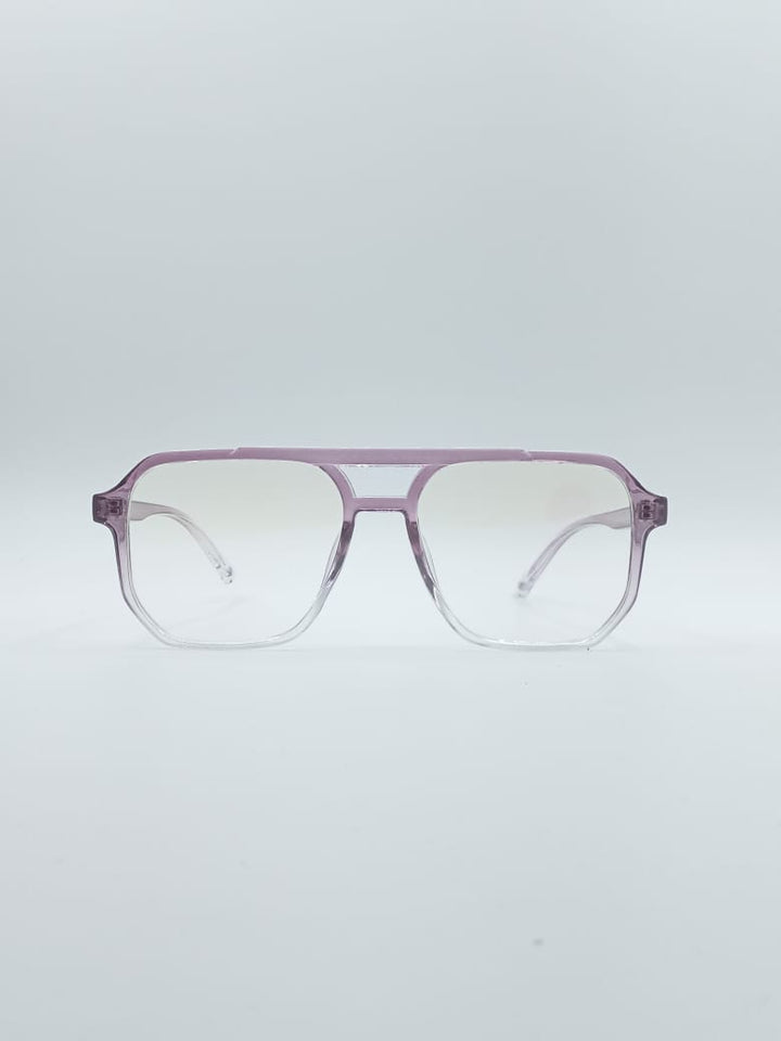 Geometrical Pink & White Frame Women's Optics-055