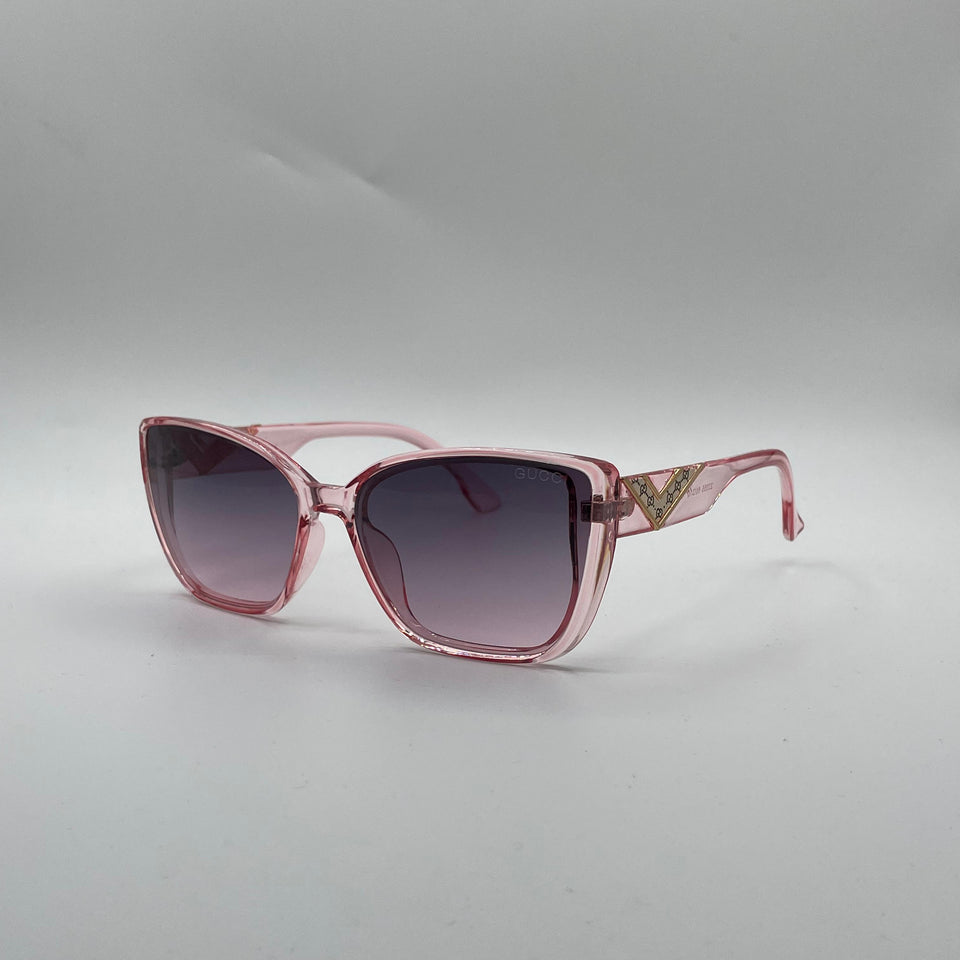 Cat Eye Pink Frame Women's Sunglasses-144