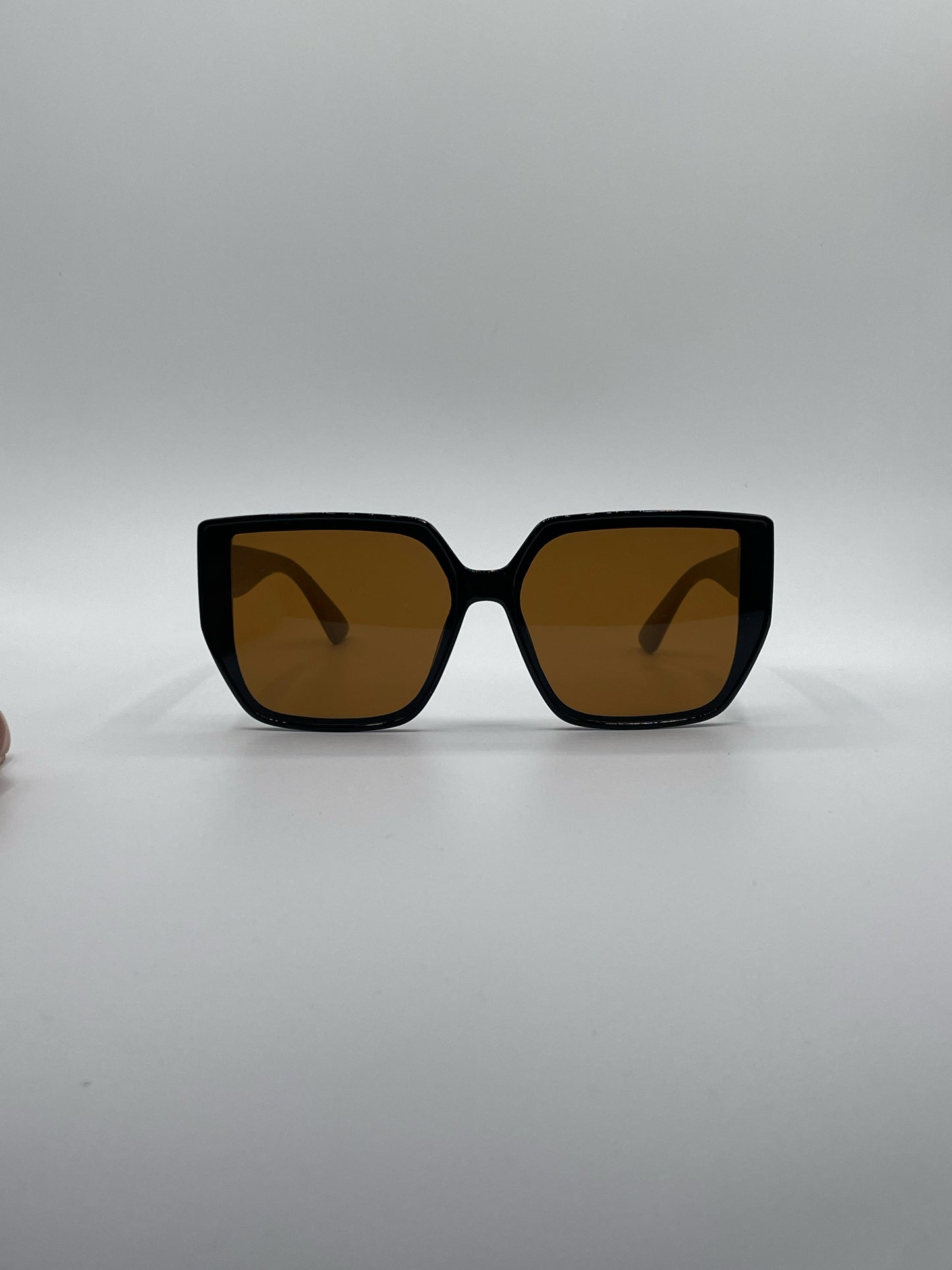 Geometric Brown Frame Women's Sunglasses-188