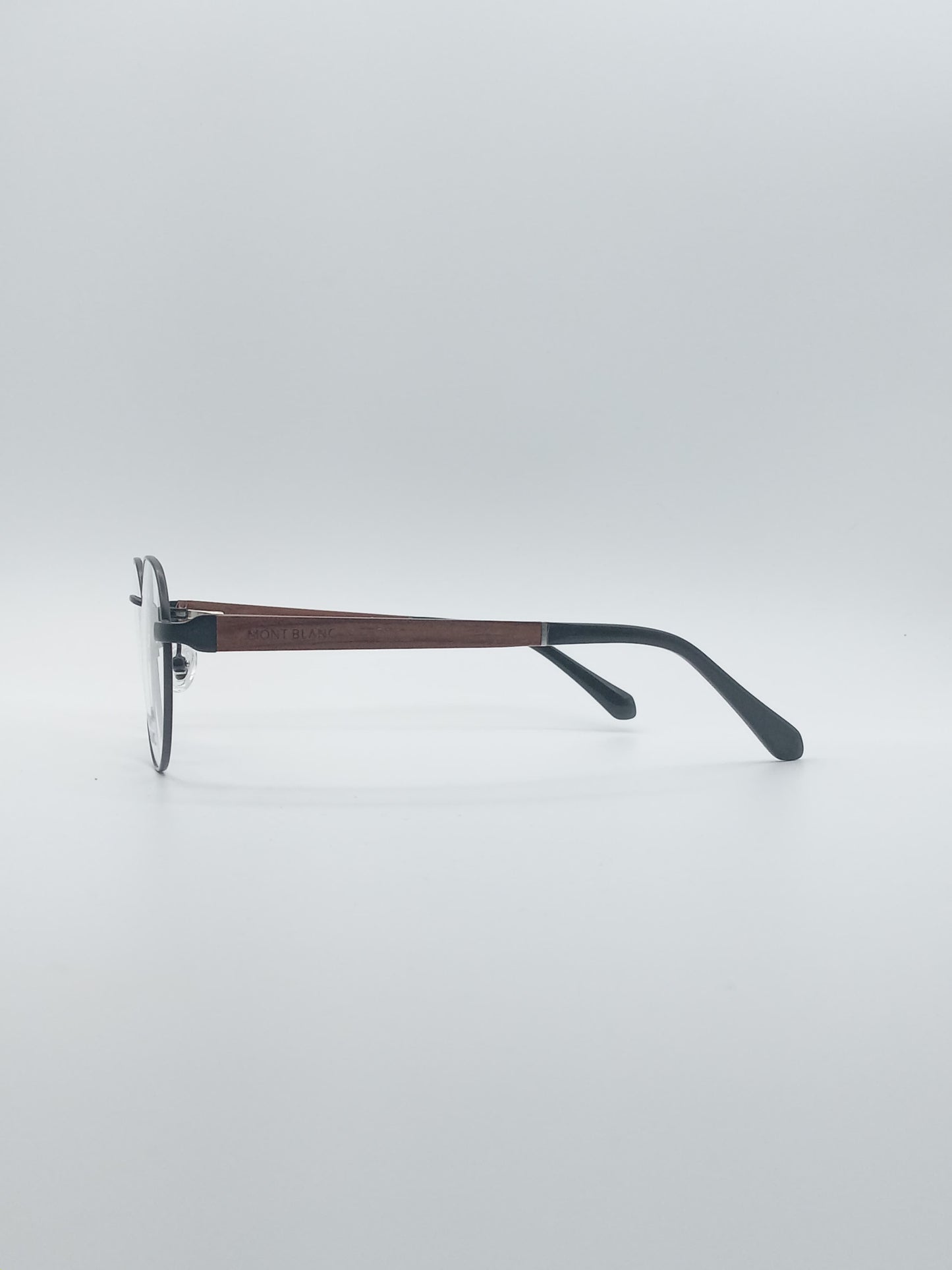 Circular Thin Black Frame Men's Optics-265