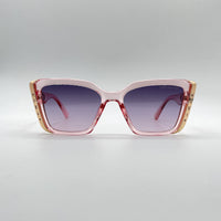 Cat Eye Pink Frame Women's Sunglasses-098