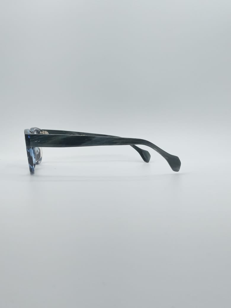 Acetate Blue & Black Frame Men's Optics-201