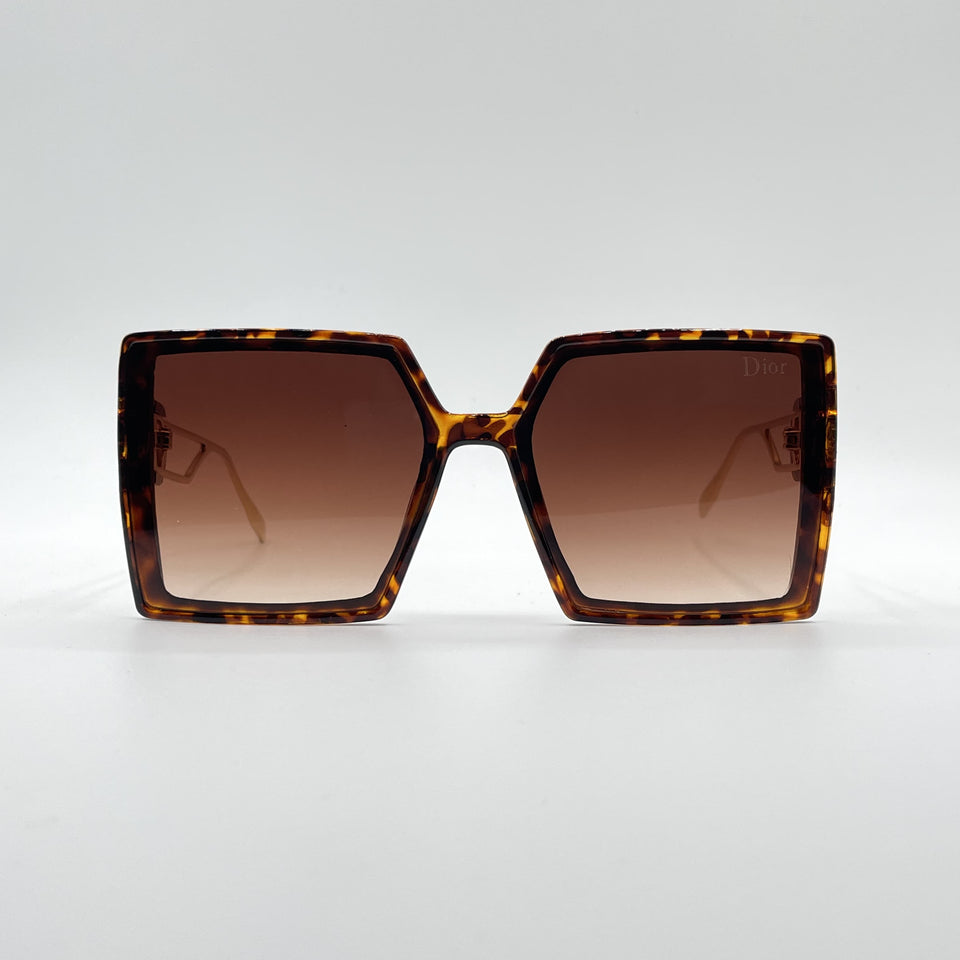 Acetate Brown & Yellow Frame Women's Sunglasses-083