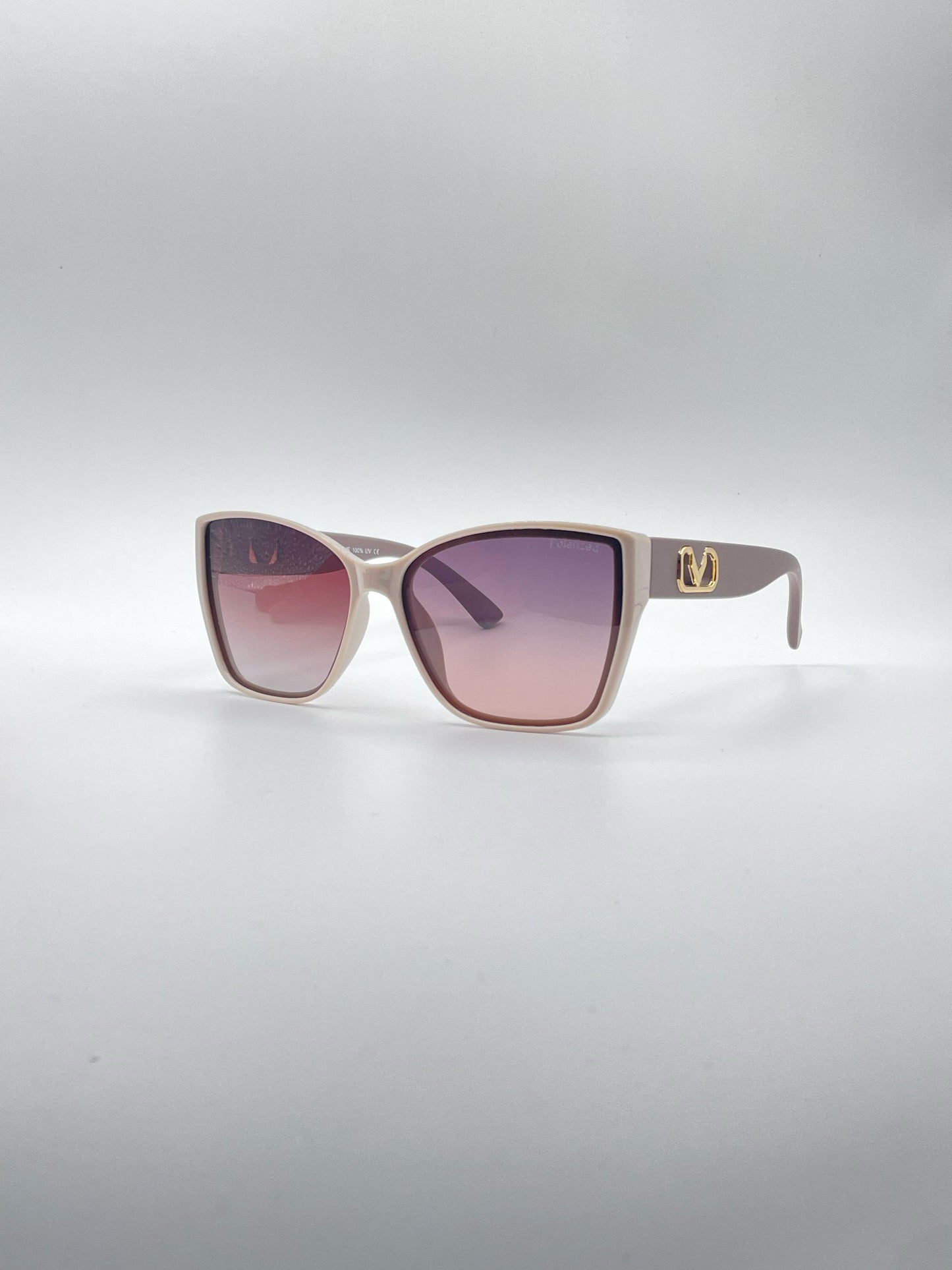 Cat Eye White Frame Women's Sunglasses-176