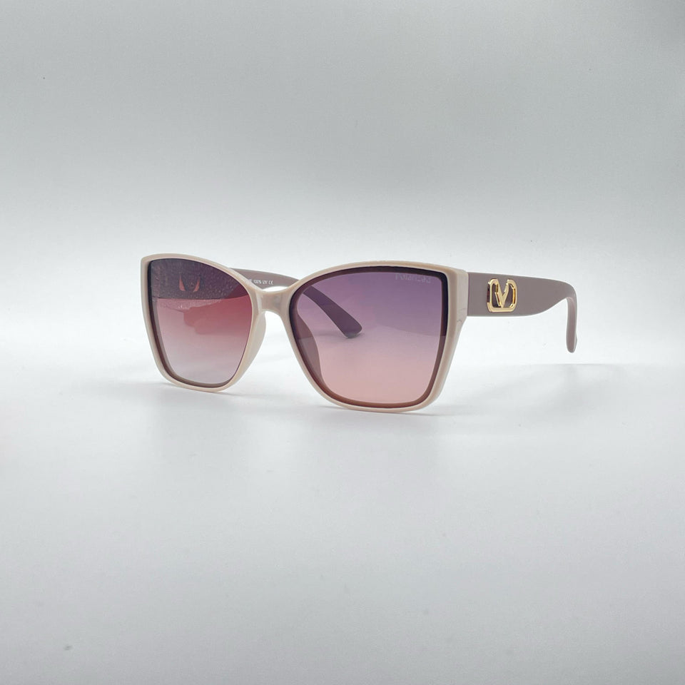 Cat Eye White Frame Women's Sunglasses-176