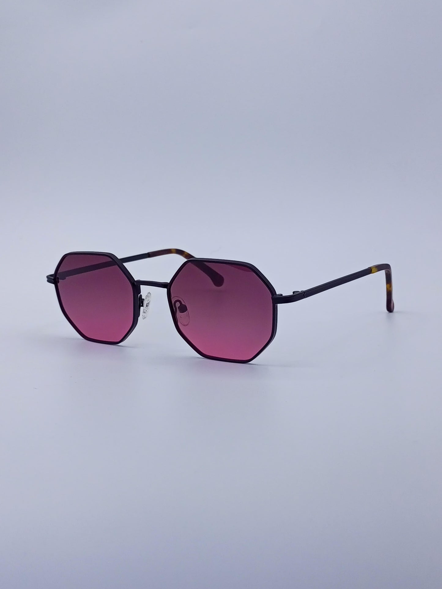 Geometrical Thin Black Frame Women's Sunglasses-208