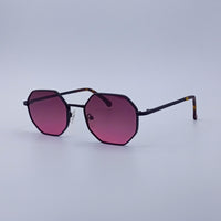 Geometrical Thin Black Frame Women's Sunglasses-208