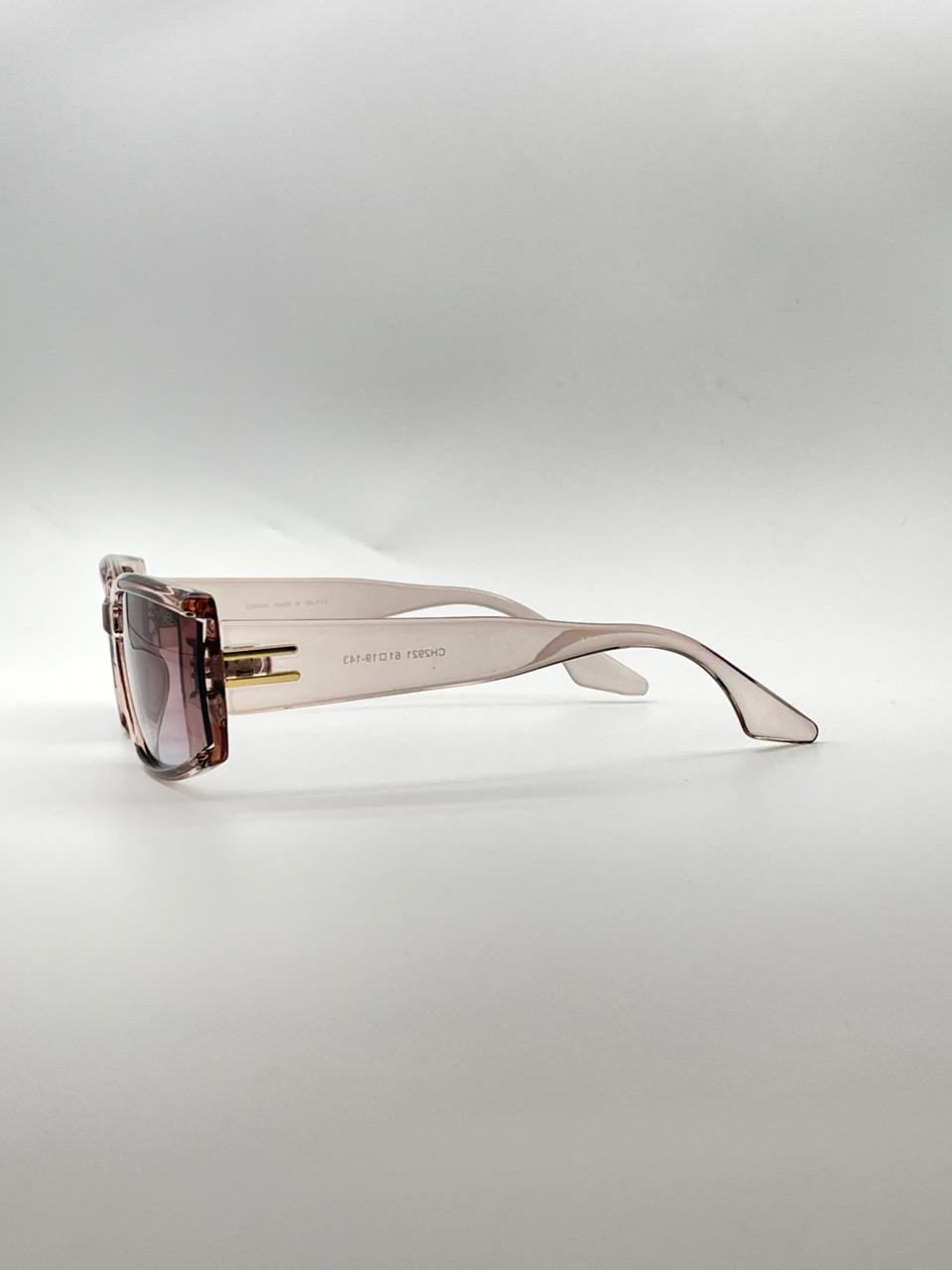 Acetate Golden Frame Women Sunglasses-117