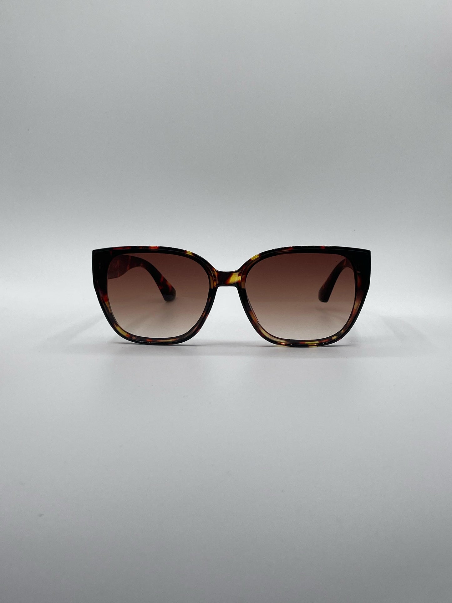 Cat Eye Tortoise Frame Women's Sunglasses-190