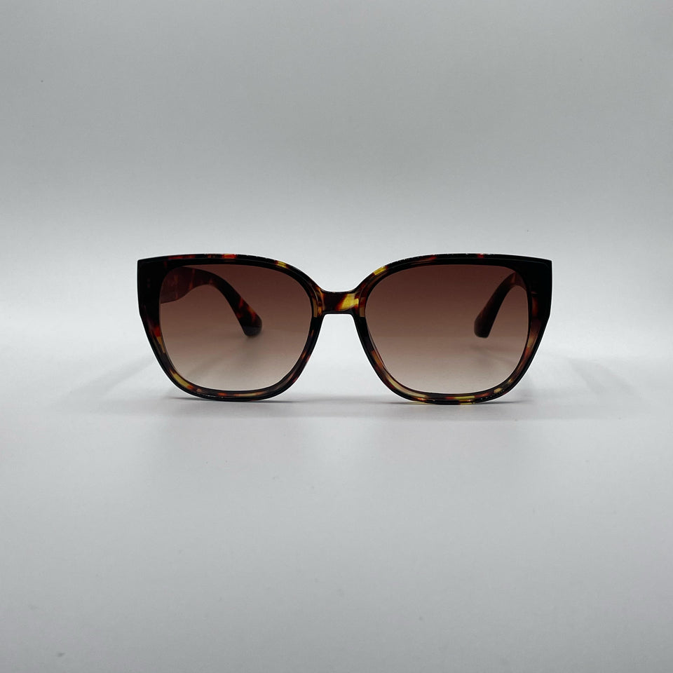 Cat Eye Tortoise Frame Women's Sunglasses-190