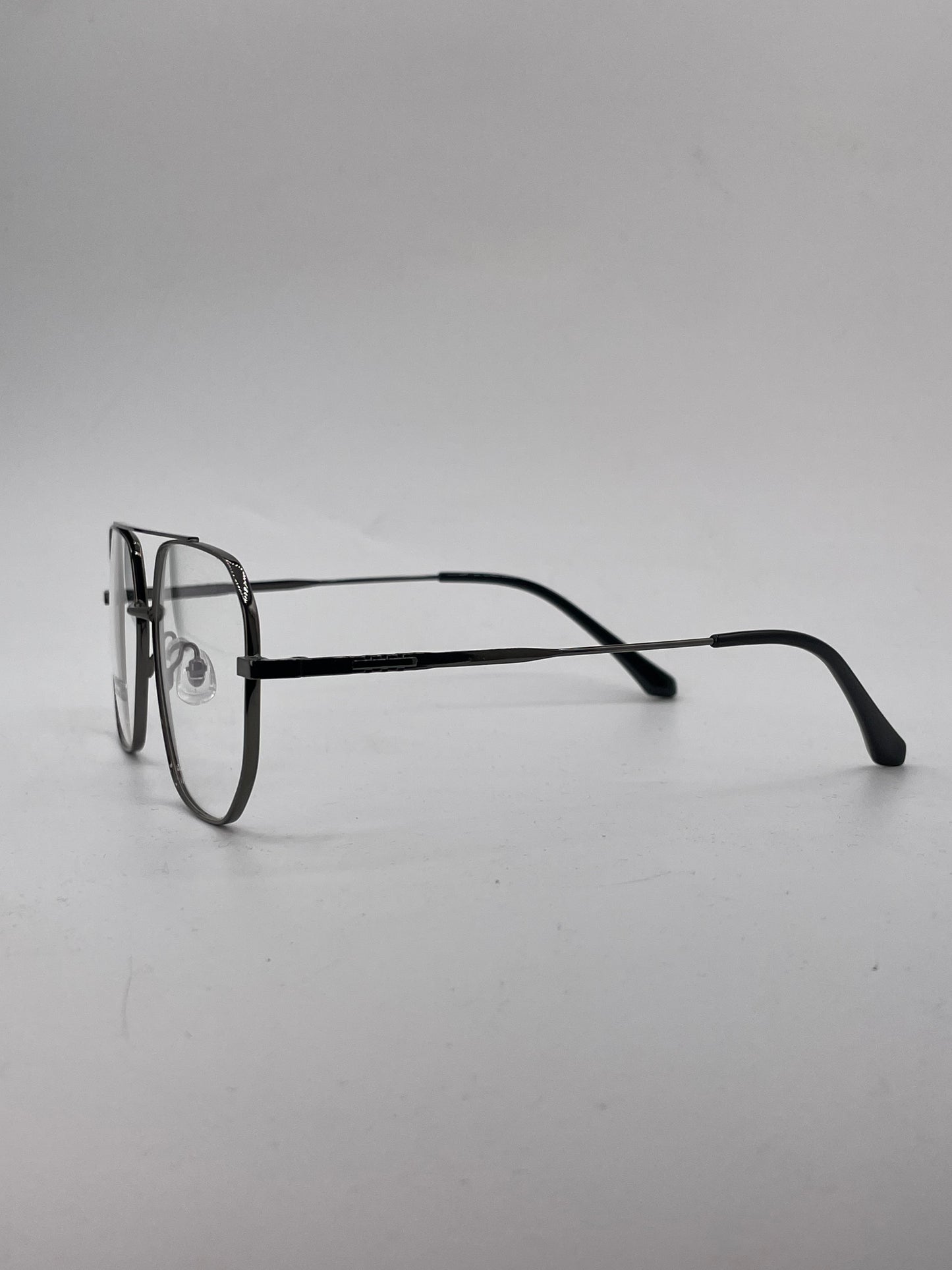 Grey titanium double bridge optics-453