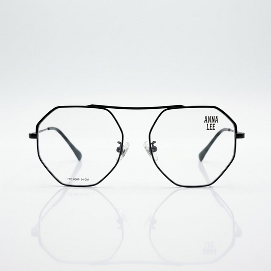 Geometrical Thin Black Frame Unisex Optics-311
