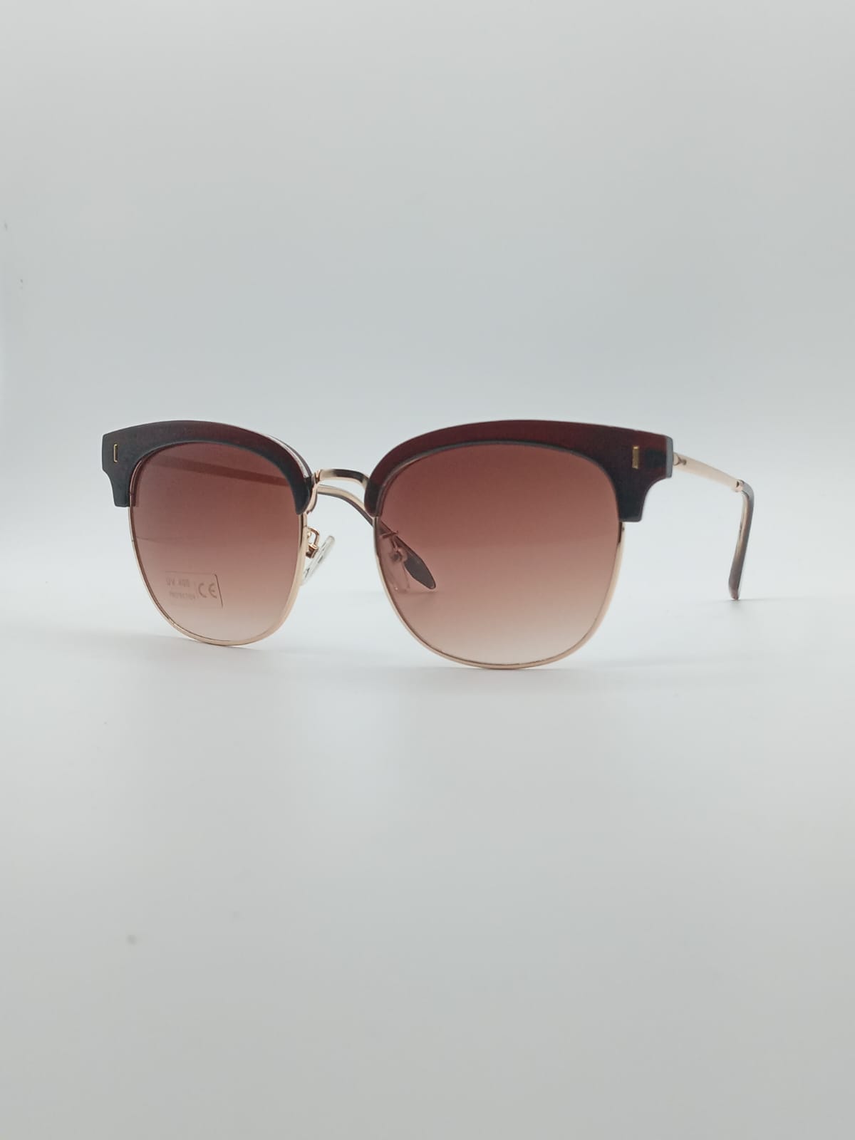 Browline Golden Frame Women's Sunglasses-027