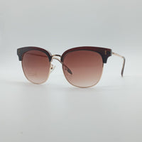 Browline Golden Frame Women's Sunglasses-027