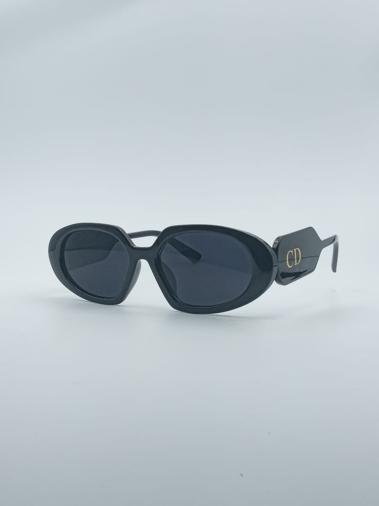 Acetate Black Frame Women's Sunglasses-069