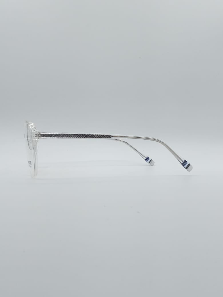 Geometrical Translucent Frame Men's Optics-117