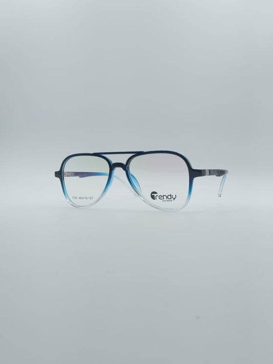 Aviator Blue & White Frame Kids Optics-132