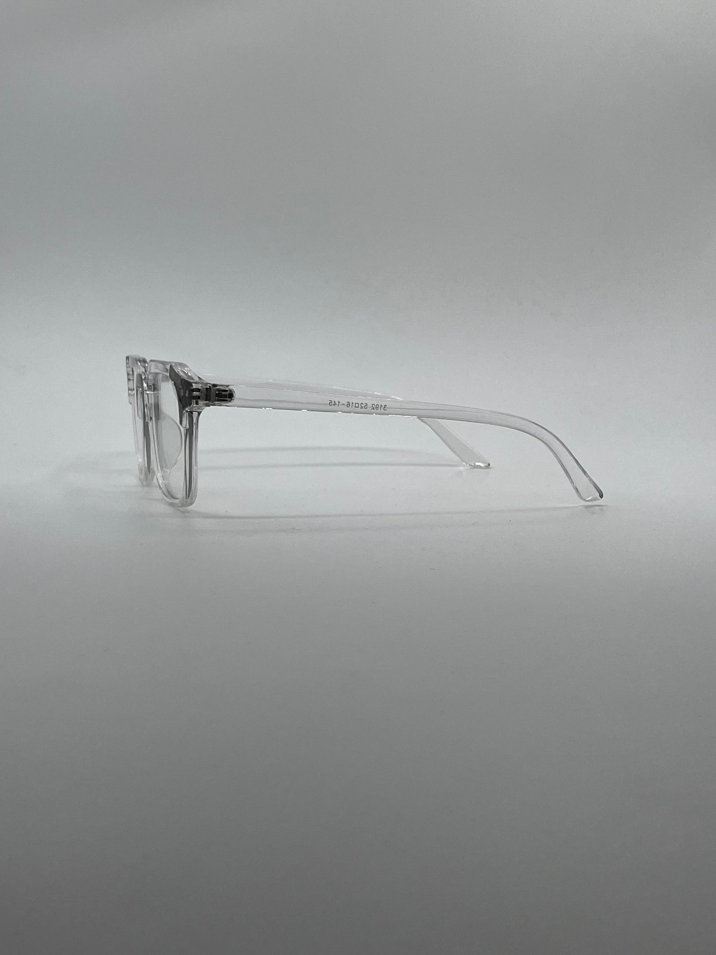 Acetate Translucent White Frame Men's Optics-284