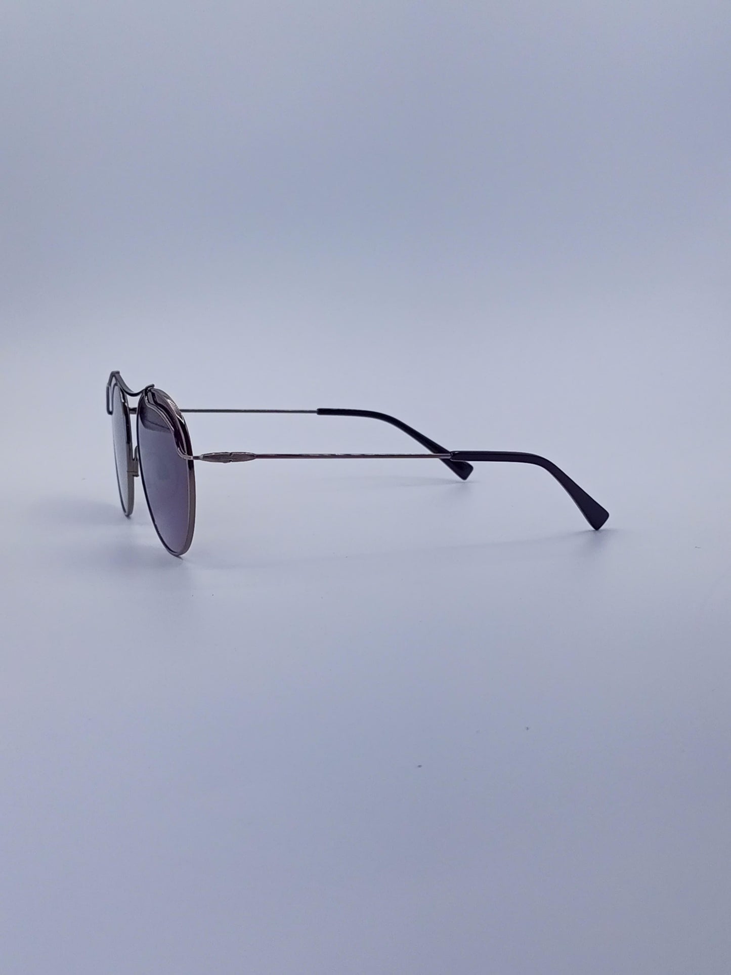 Circular Thin Black Frame Women's Sunglasses-210