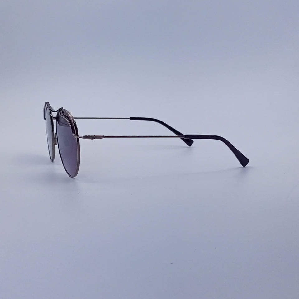 Circular Thin Black Frame Women's Sunglasses-210