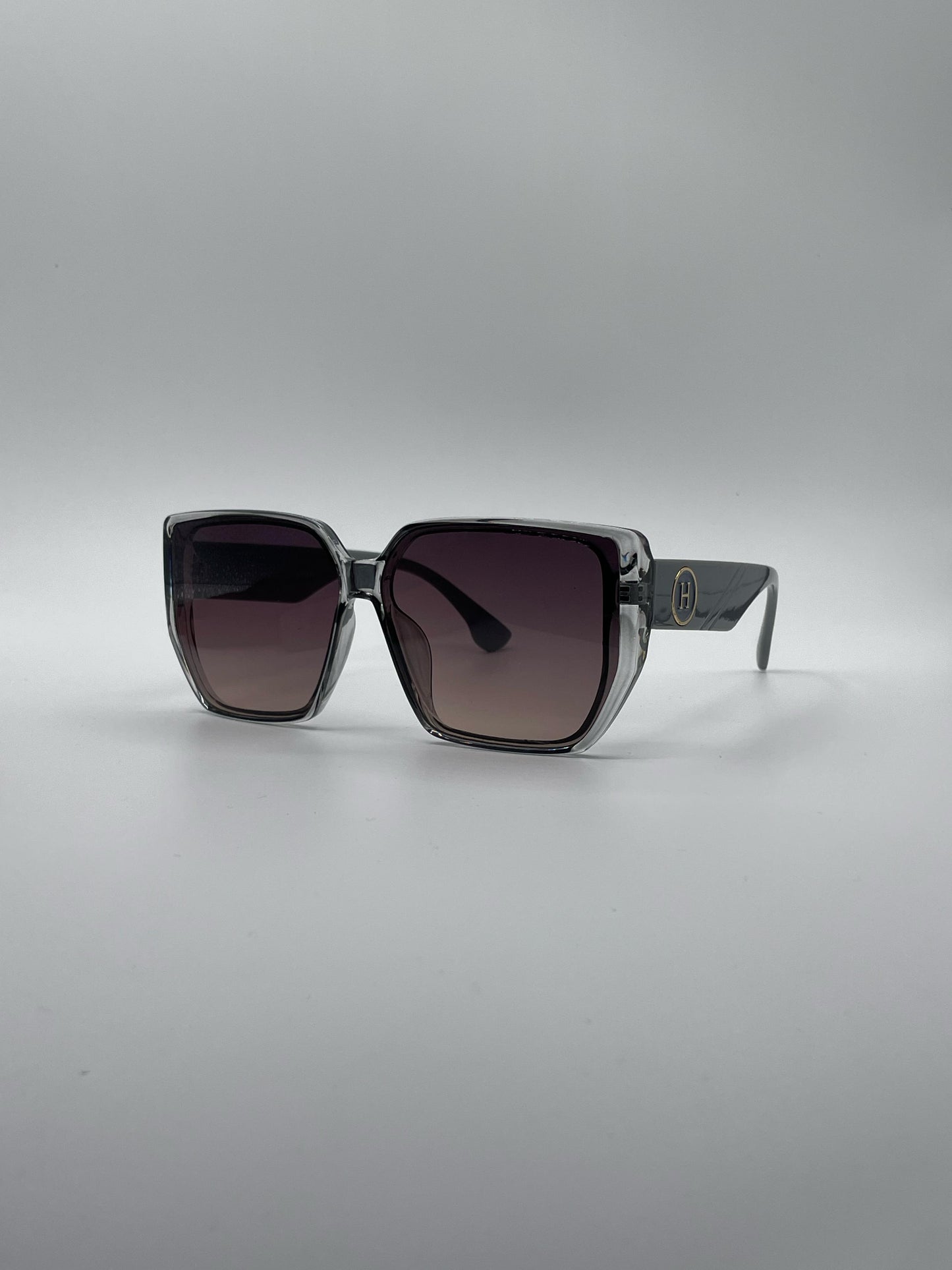 Geometric Grey Frame Women's Sunglasses-179