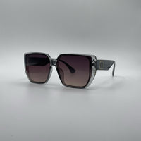Geometric Grey Frame Women's Sunglasses-179