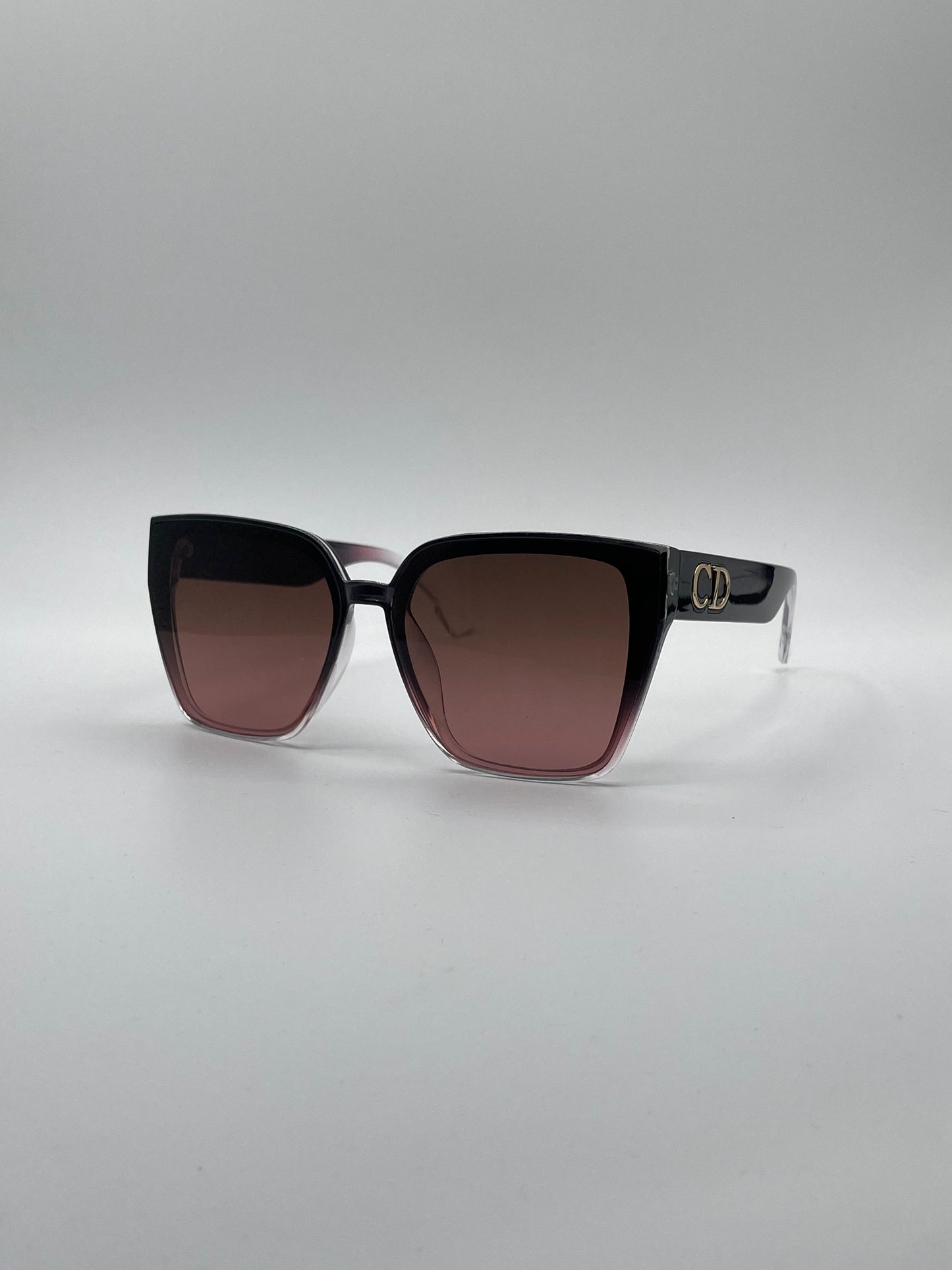 Square Brown Frame Women's Sunglasses-150