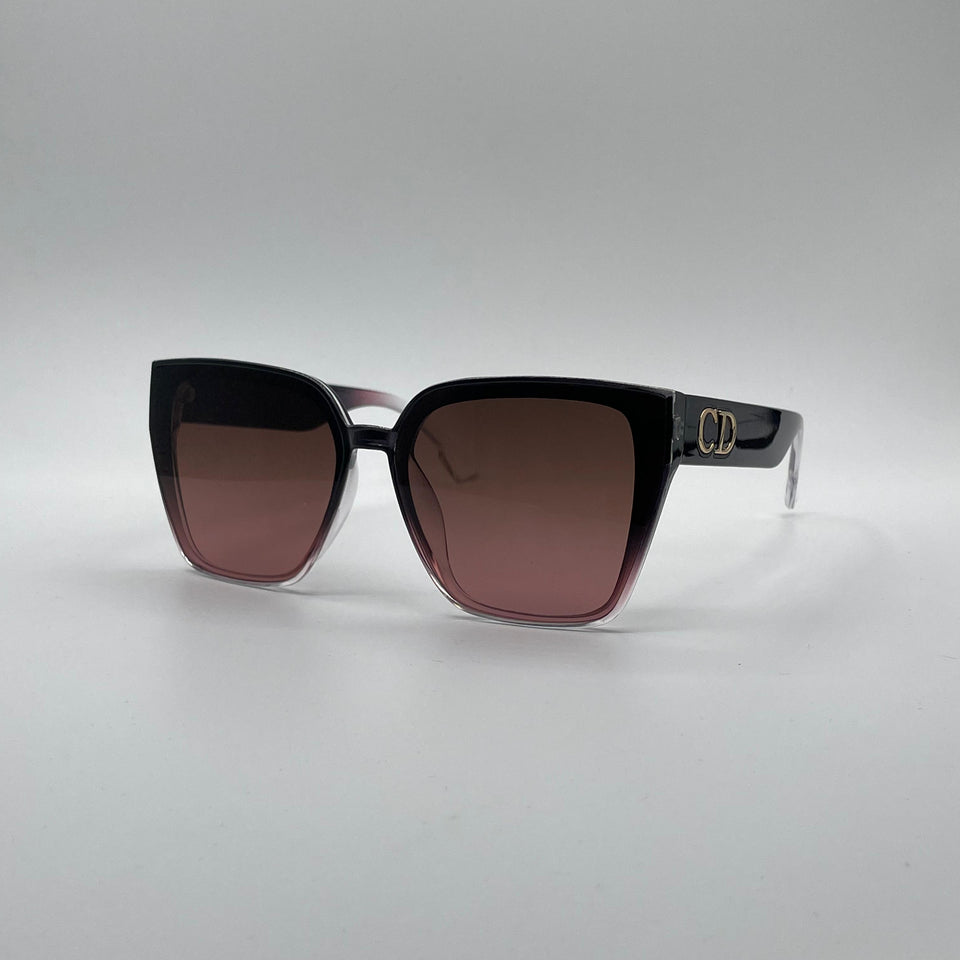 Square Brown Frame Women's Sunglasses-150