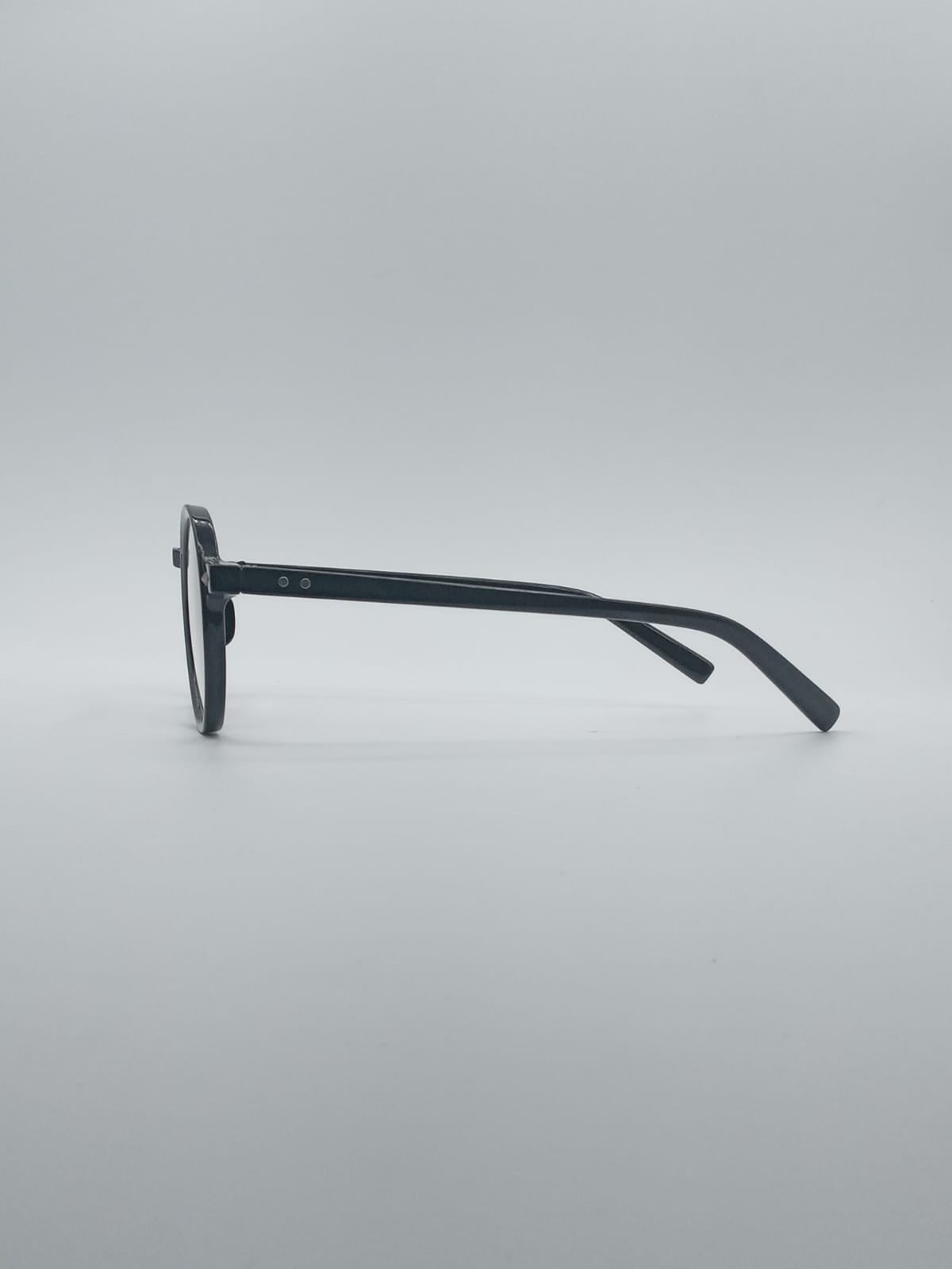 Circular Black Frame Unisex Optics-036