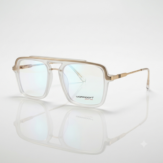 Matt white plastic square optics-468