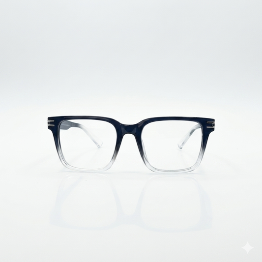 Rectangular Shadow Fade Black Frame Men’s optics-416