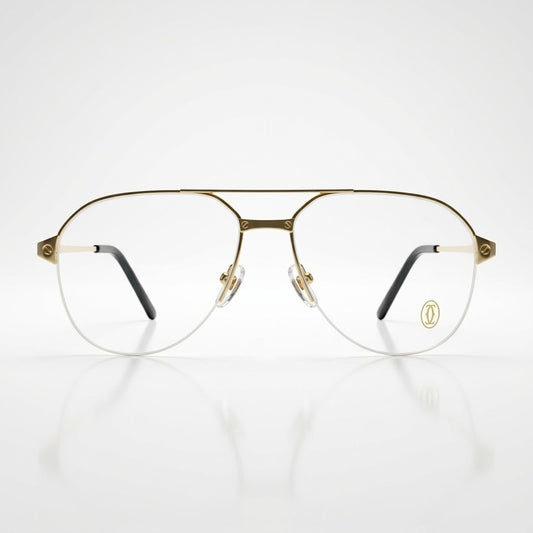 Aviator half rim optics-598