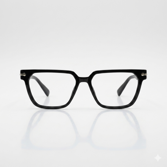Matte Black Square Frame Optics-433